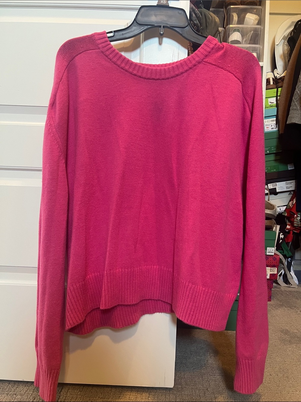 GAP Women's Crewneck Sweater in Bright Fuchsia